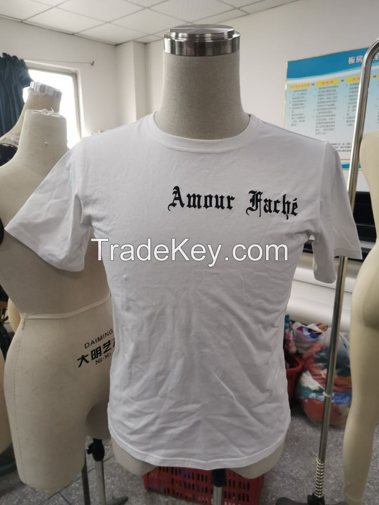 custom print embroidery t-shirts