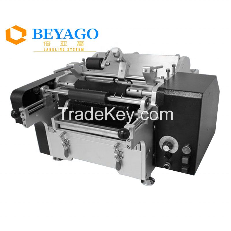 Semi Automatic Bottle Wet Cold Glue Paper Sticker Labeling Machine