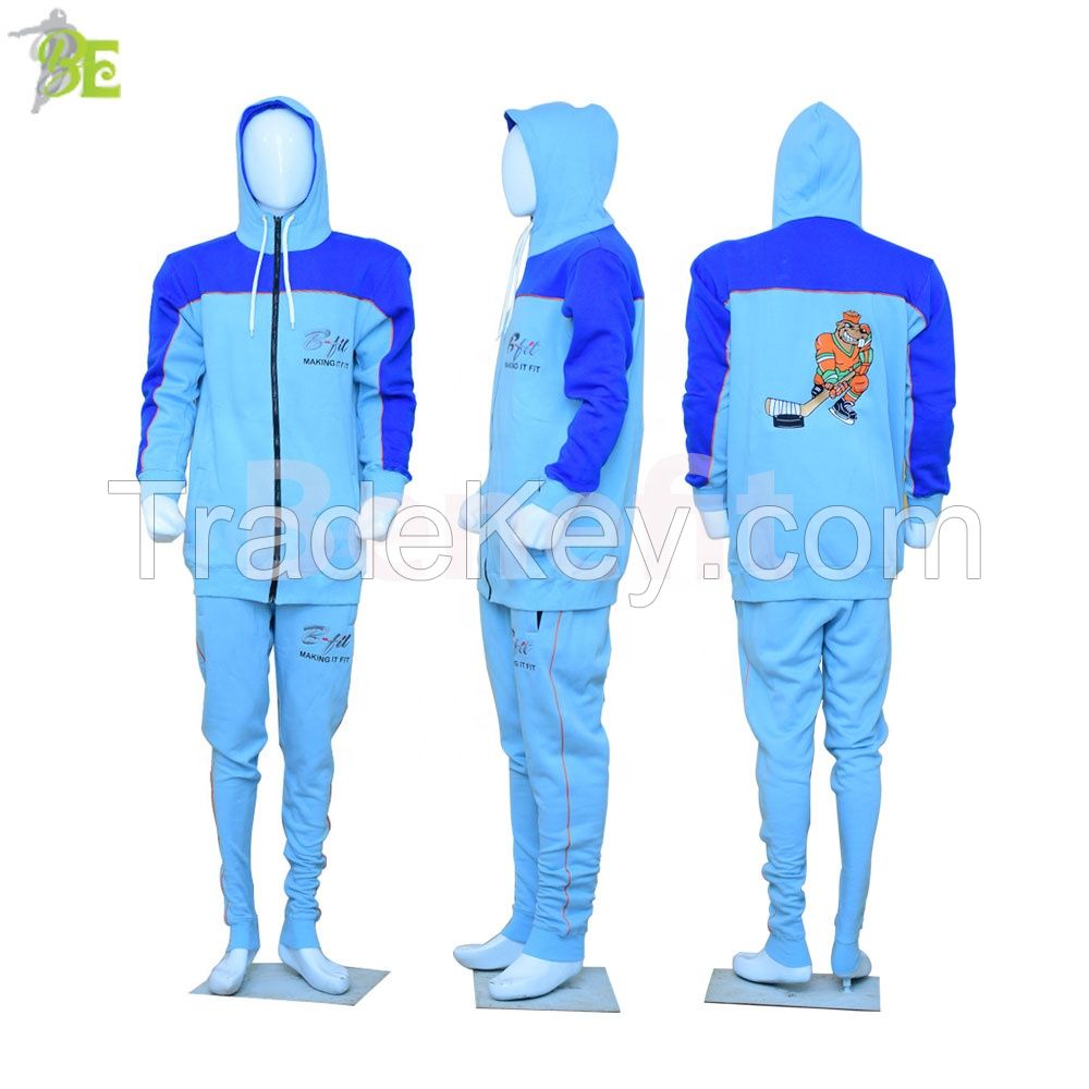 Plain Long Sleeves Sweat Suits Fashion Women Joggers Suits Feet Zip Training Jogging Wear for Men