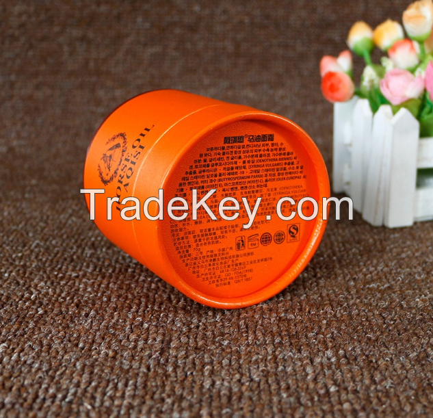 Customized cosmetic paper tube packaging with plastic tray