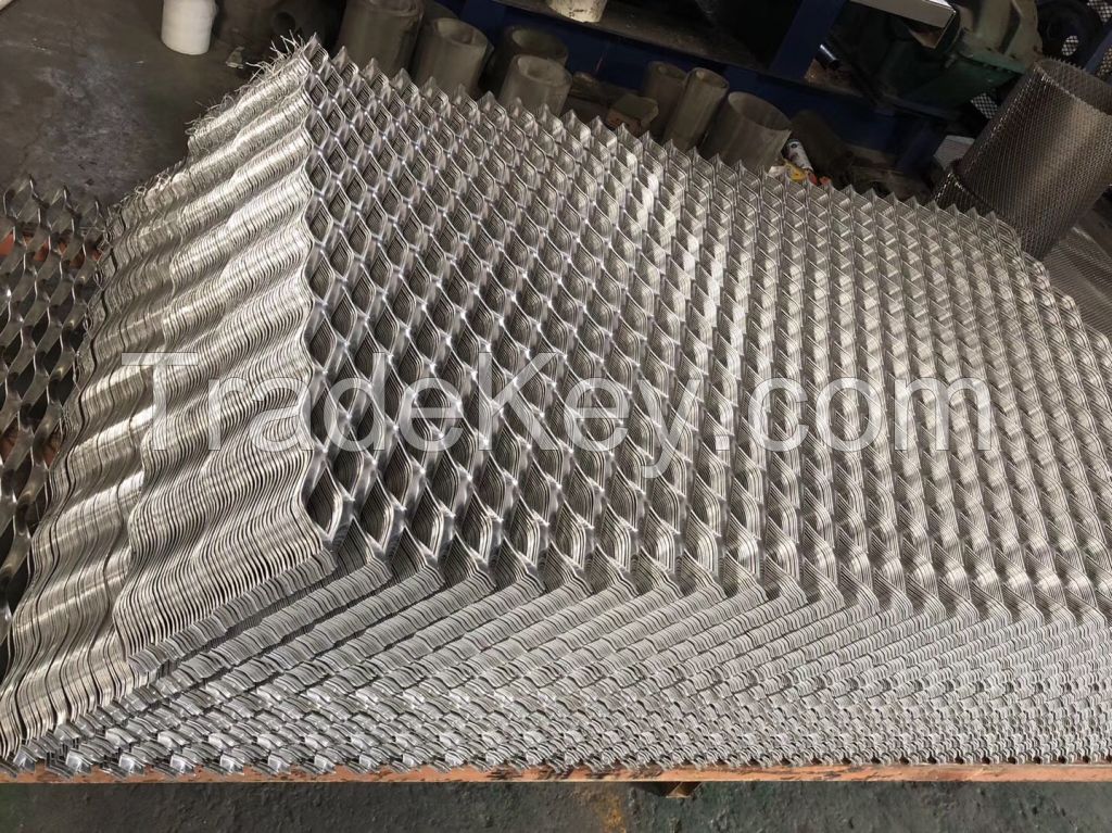 Aluminum Expanded Metal Mesh Facade Cladding Diamond Hole Expanded Metal Mesh Supplier