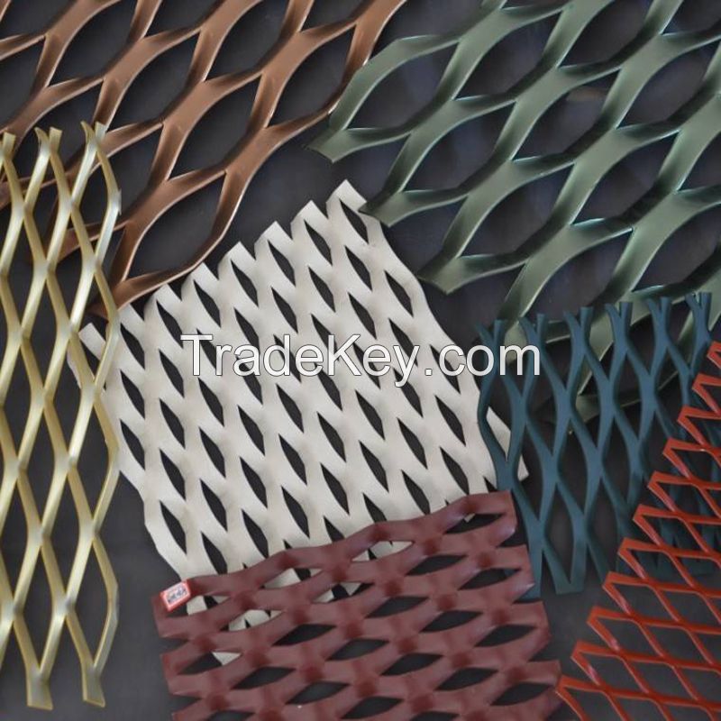 Aluminum Expanded Metal Mesh Facade Cladding Diamond Hole Expanded Metal Mesh Supplier