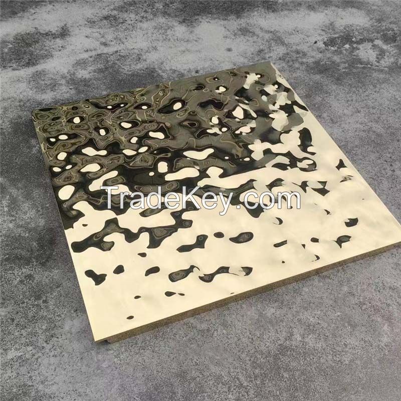 SS304 SS316 Water Ripple Panel Stainless Steel Clip in Ceiling Tile