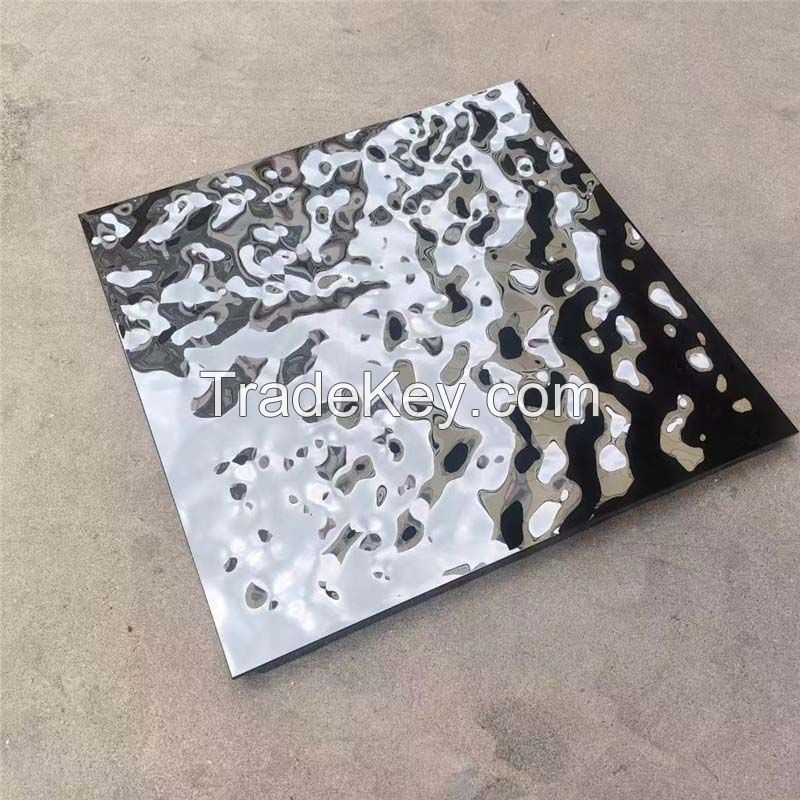 SS304 SS316 Water Ripple Panel Stainless Steel Clip in Ceiling Tile