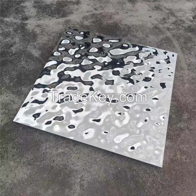 SS304 SS316 Water Ripple Panel Stainless Steel Clip in Ceiling Tile