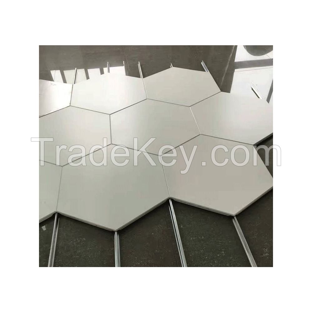 Perforated Ceiling Panel Acoustic Hexagonal Aluminum Clip in Ceiling Tile