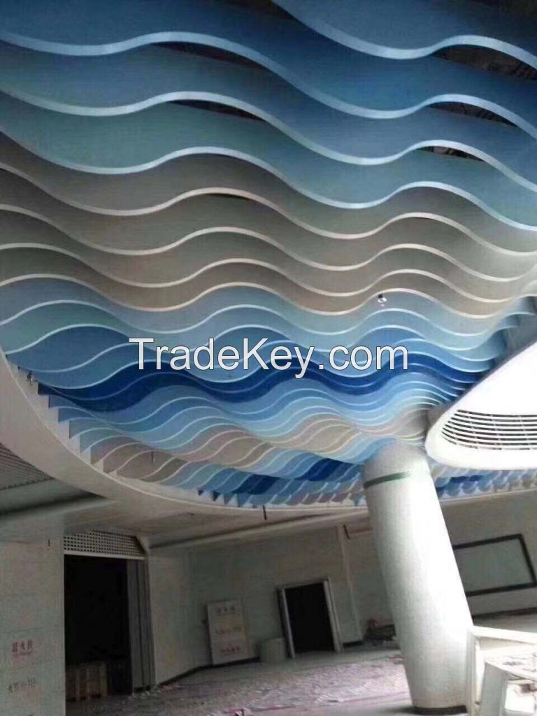 Aluminum Wave Panel Metal Wave Baffle Ceiling