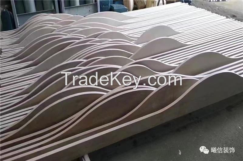 Aluminum Wave Panel Metal Wave Baffle Ceiling