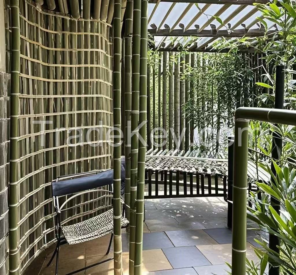 Bamboo Grain Round Shape Aluminum Tubular Baffle Ceiling System Perforation Tubular Baffle Ceiling for Market