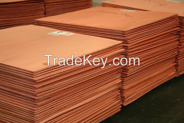 99.99% pure copper cathode for export