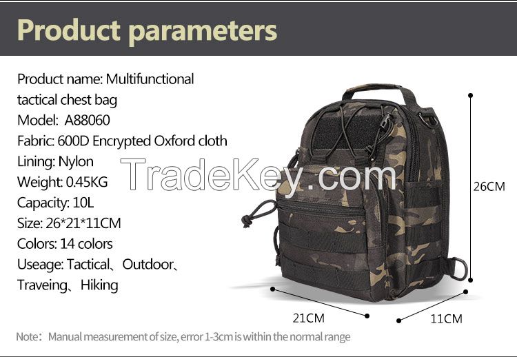 YAKEDA Fashion Sport Shoulder Sling Tactical Crossbody Chest Bag  