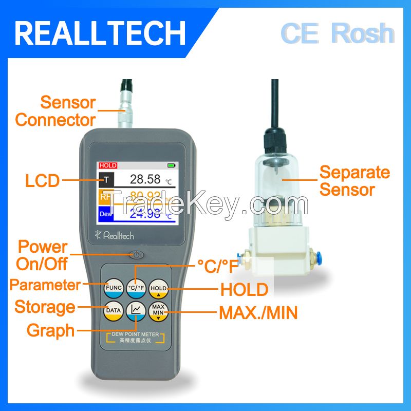 RD2680S Precision Dew Point Meter for HVAC measurement with Graph Display