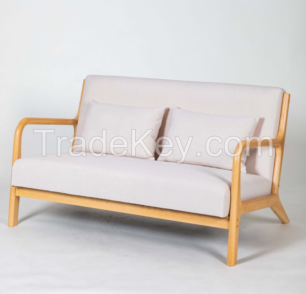 wooden base loveseat