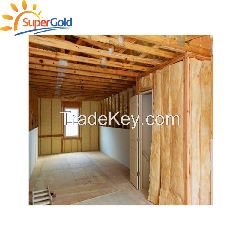 SuperGold acoustic fiberglass wool blanket heat insulation glass wool for Internal wall Dry lining