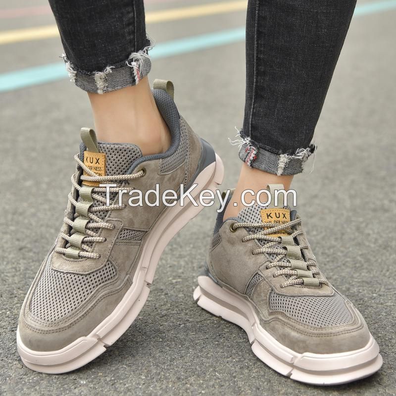 Men's style fashion with leather casual shoes non-slip wear support mailbox contact