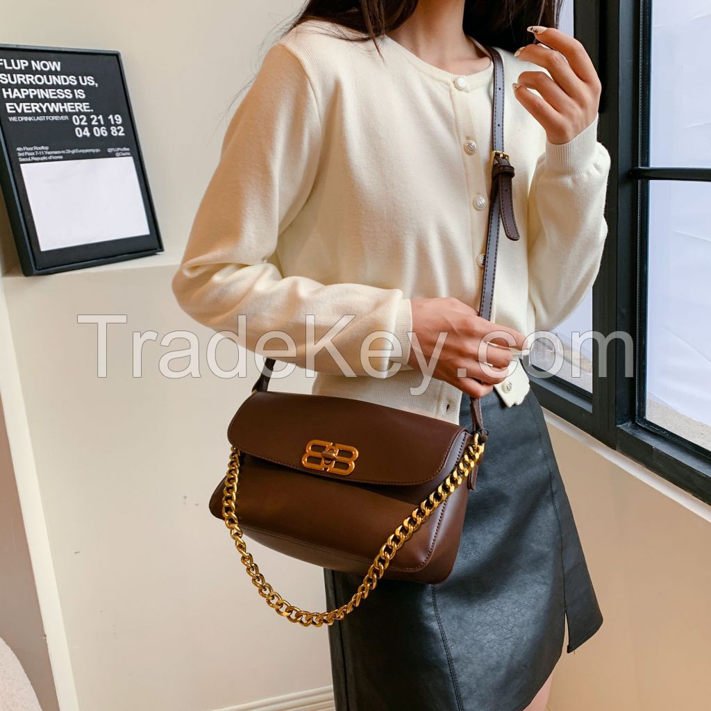 Fashion women's crossbody bag, metal chain,