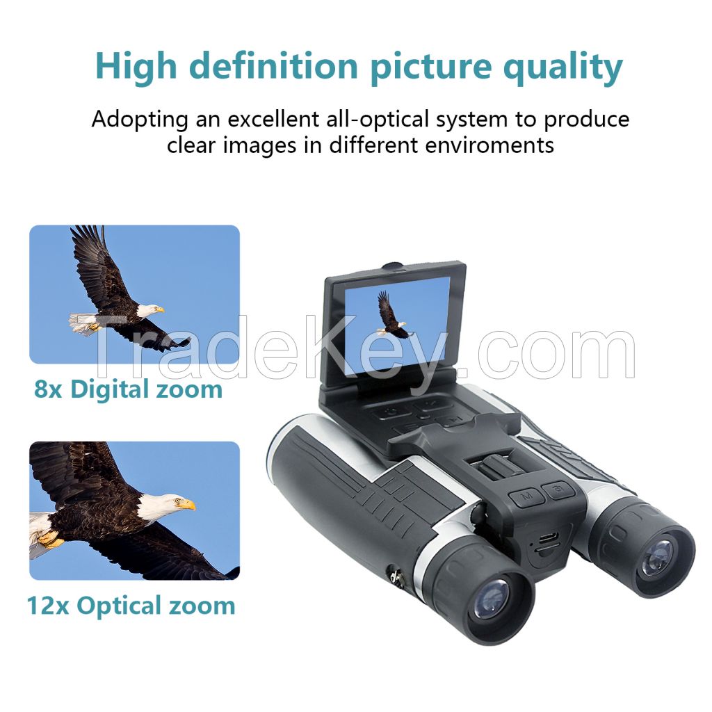  Wellwin DT40 12x32mm Digital Camera Binoculars 8x Digital Zoom Binocular Camera Video Photo Recorder Digital Camera Telescope