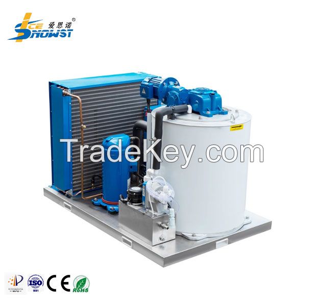 3P Commercial Crushed Freshwater Flake Ice Machine For Supermarket