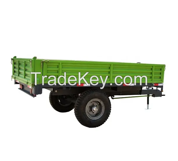 Hot Selling 4 and 2 wheel 8 Ton Tipping Trailer For Farm Used Attached With Tractor/Hydraulic Dump 8 Ton Trailer for sale