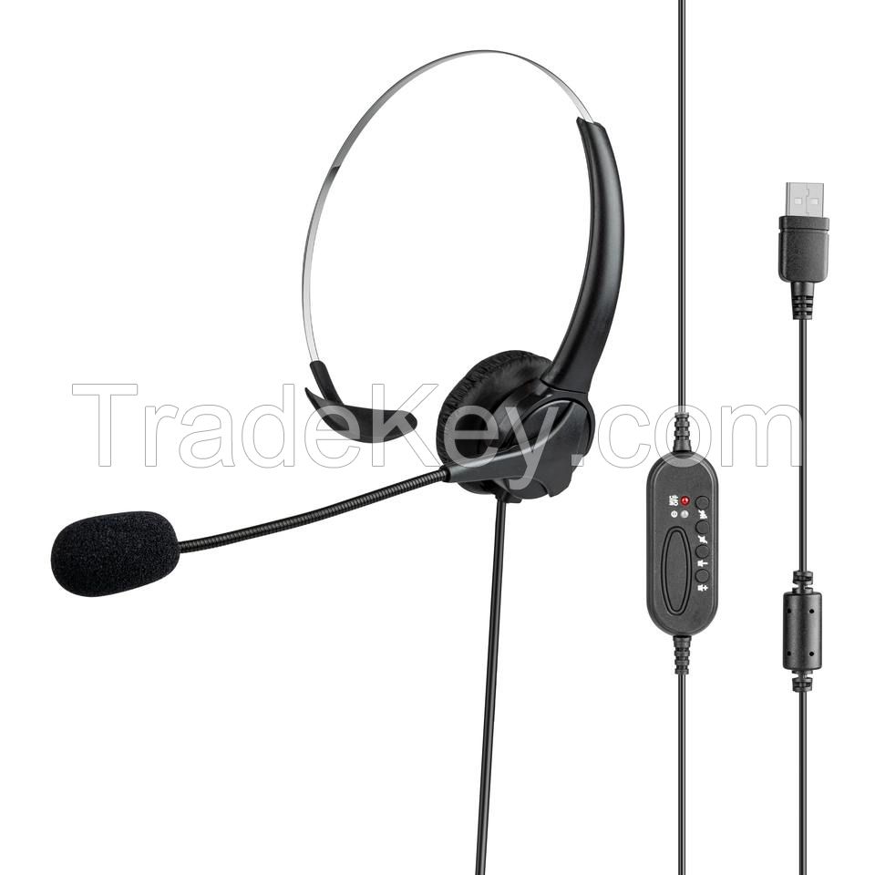 Microphone Stereo Call Center Earphones - C102