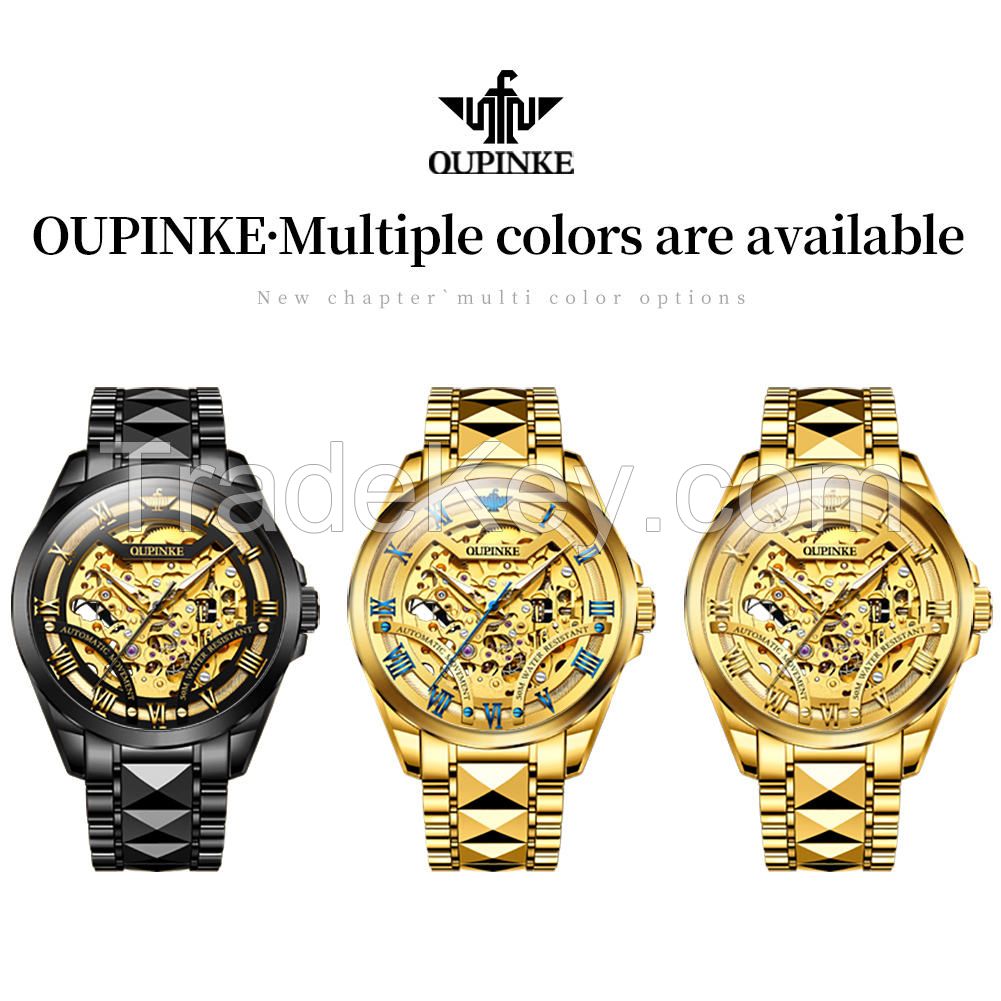 Oupinke 3210 The New Listing Wrist Tourbillon Sapphire Crystal Style Mens Watches Automatic Mechanical Luxury Brand men watch