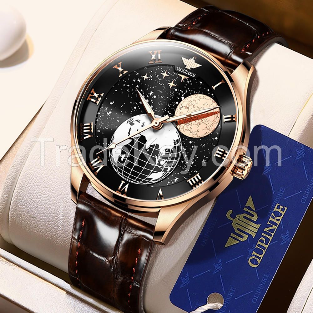 Oupinke 3177 Factory Directly Wholesale Luxury Skeleton Waterproof Mechanical Automatic Watch men