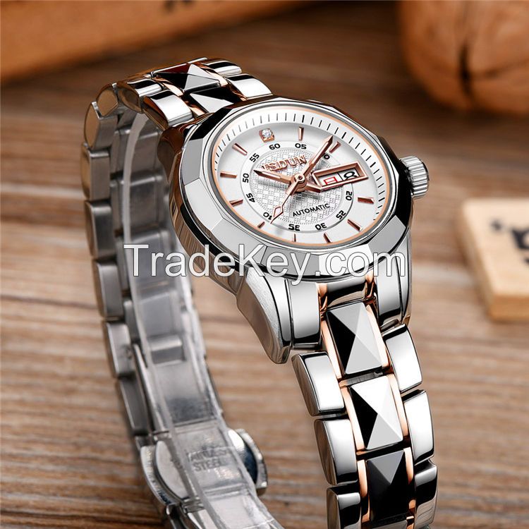 JSDUN8014 New Design Luxury Men Imported Movement Stainless Steel Bracelet Width 20mm Commercial Length 20cm Mechanical Watch