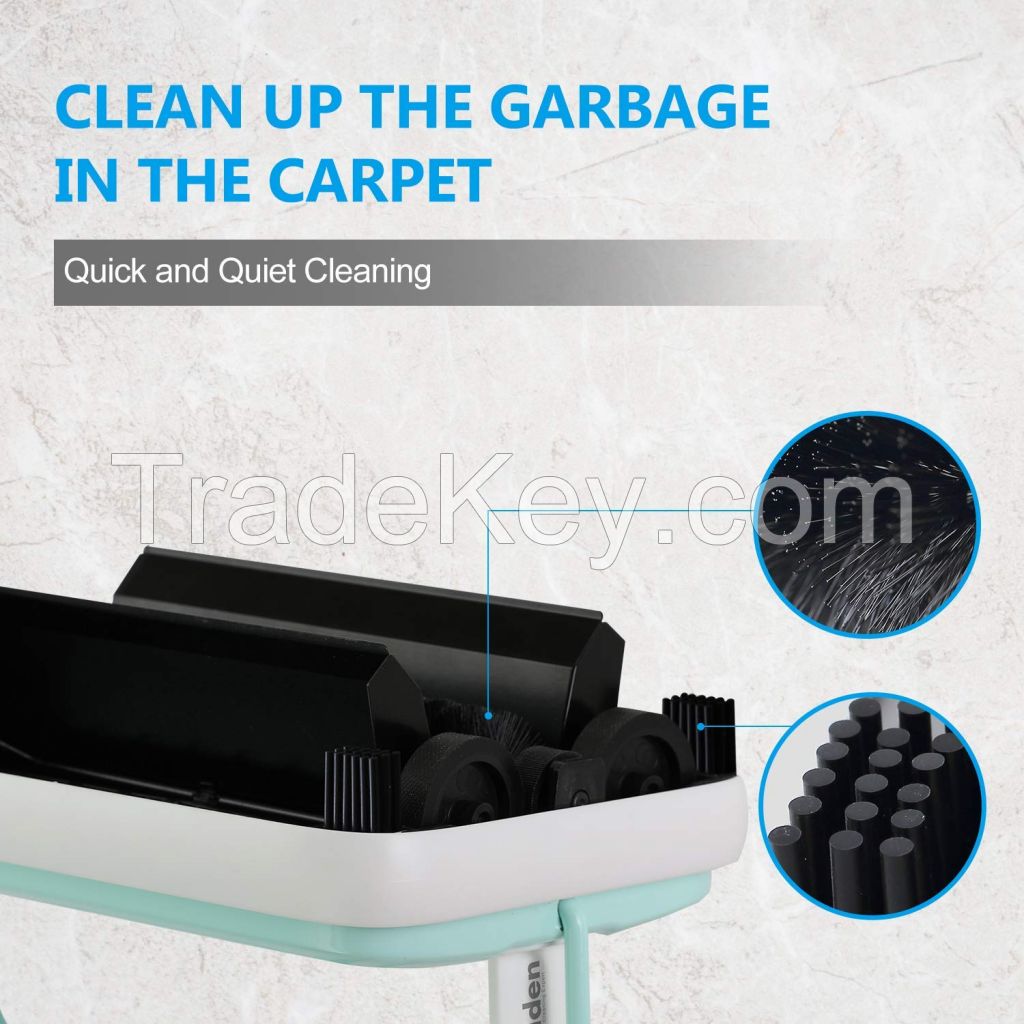 Carpet Floor Sweeper Cleaner Hand Push Automatic Broom for Home Office Carpet Rugs Dust Scraps Paper Cleaning with Brush