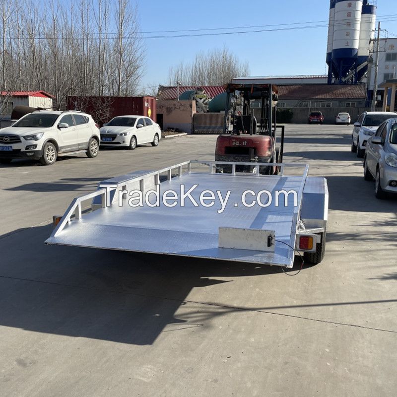 3 Tons Galvanized Car Utility Trailer Hot Sale Semi Trailer Flatbed