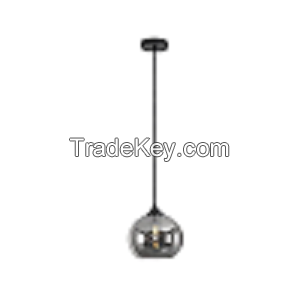 Glass ball pendant light