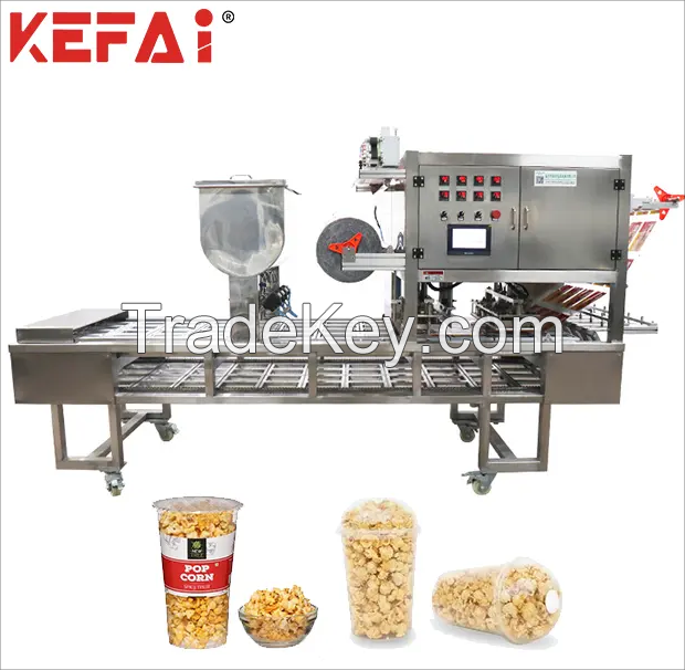 KEFAI Hoot  Fully Automatic Linear  Food Popcorn Filling And Sealing Machine low cast