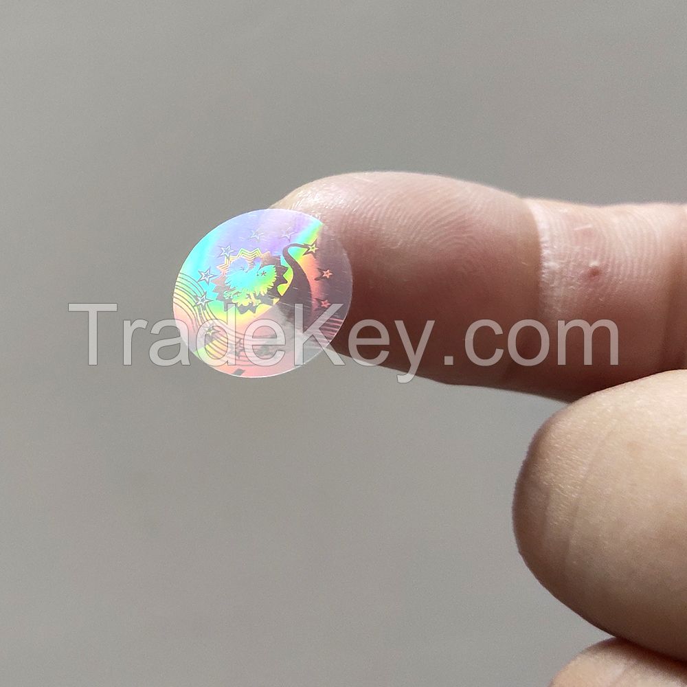 Professional Factory Custom Best Quality Printable Round Transparent 3D Laser Holographic Sticker Label