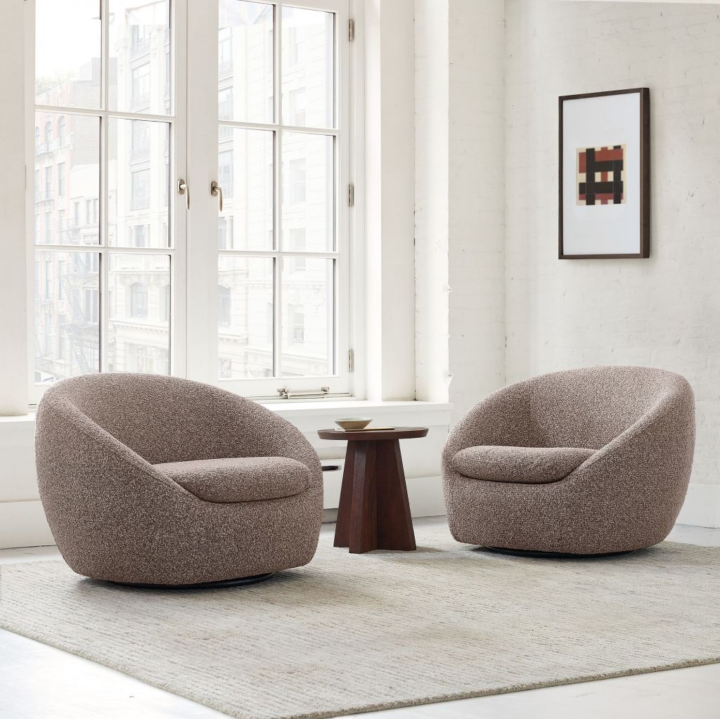 Yimi Fabric Cozy Swivel Chair