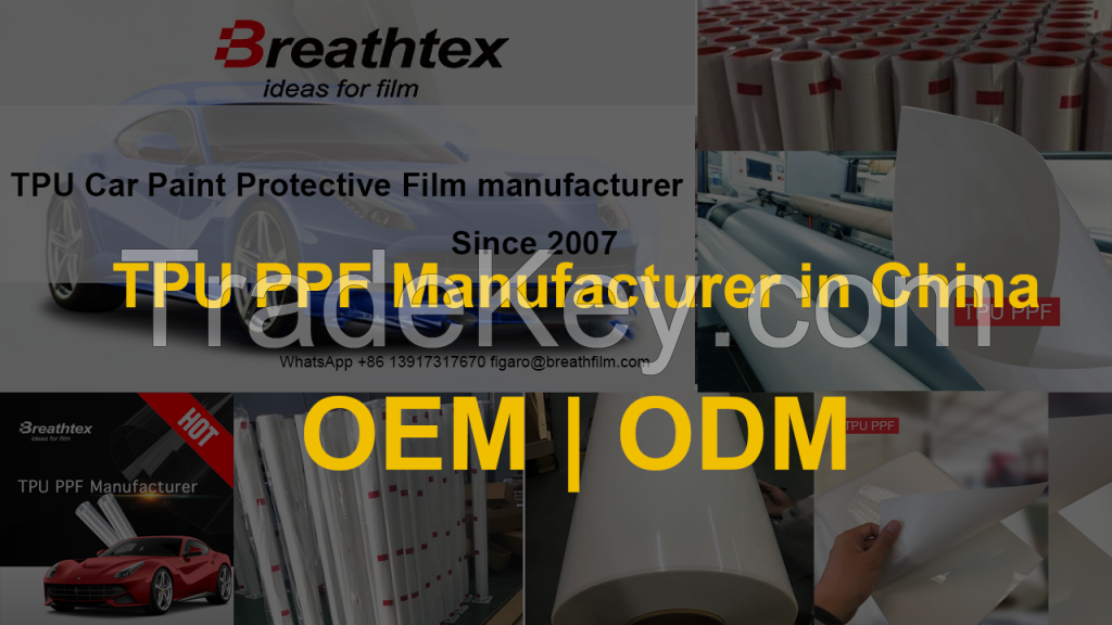 Breathtex self healing ppf tpu paint protection film nano coated not yellowing TPU PPF