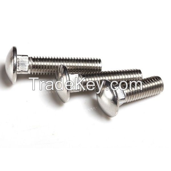 SS304 A2-70 ANSI/ASME B18.5 Round Head Square Neck Bolts