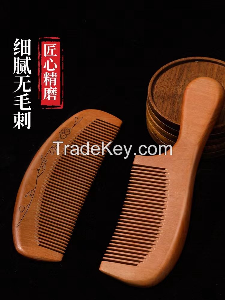 Peach wood comb