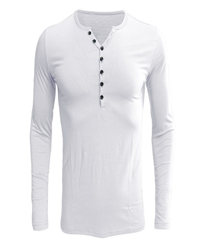 V-neck long sleeve T-shirt