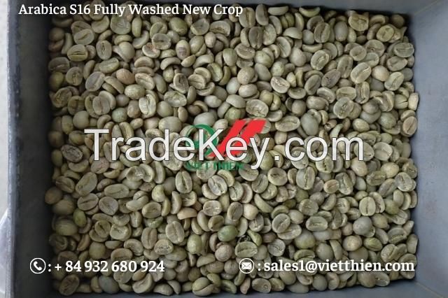 Arabica green coffee beans- fully washed quality- S18/S16/S14