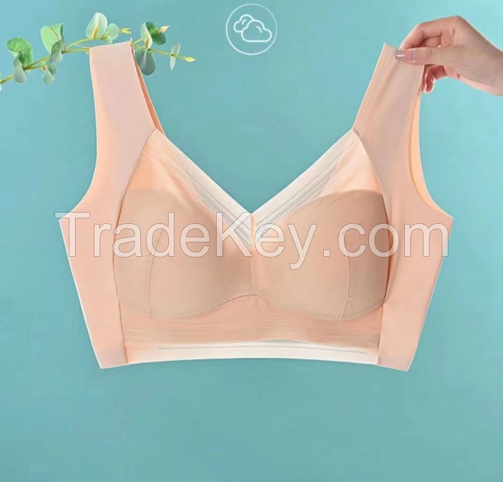 Beauty back, Women Lingerie Set Bra Gathered Anti-Sagging Bra