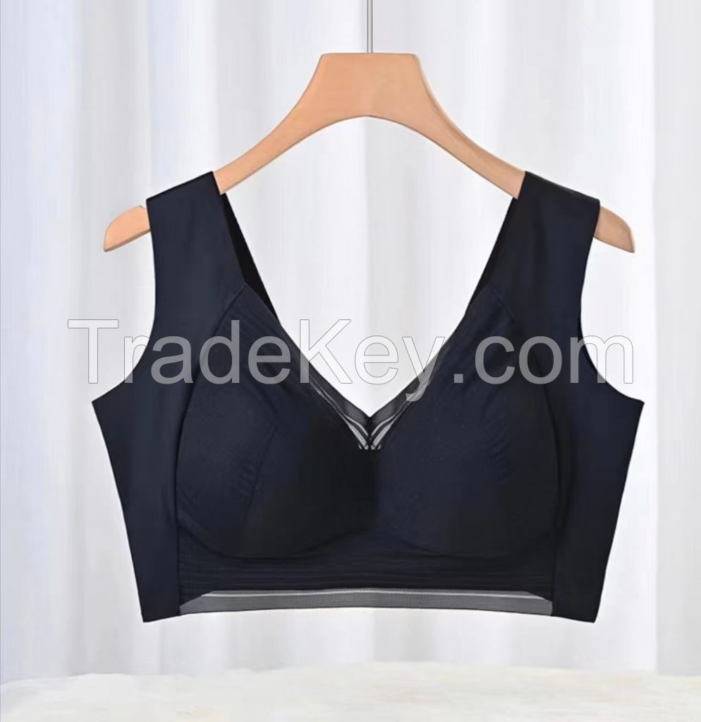 Beauty back, Women Lingerie Set Bra Gathered Anti-Sagging Bra