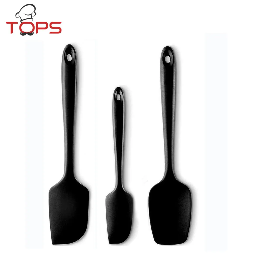 Trade Assurance Supplier Wholesale Non-stick Durable Silicone Spatula Set -Set of 3 Pieces-One -Pieces Design Silicone Spatula