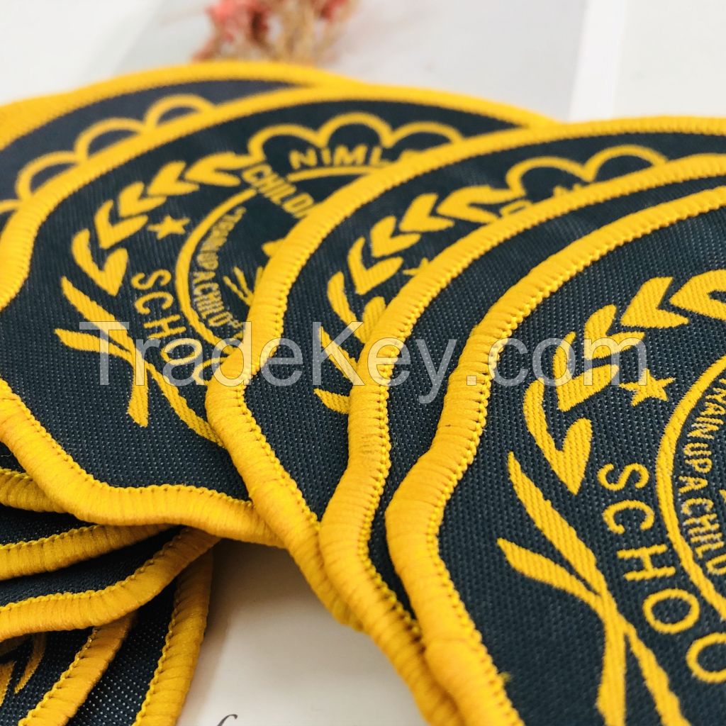 create custom patches online woven damask labels for clothing