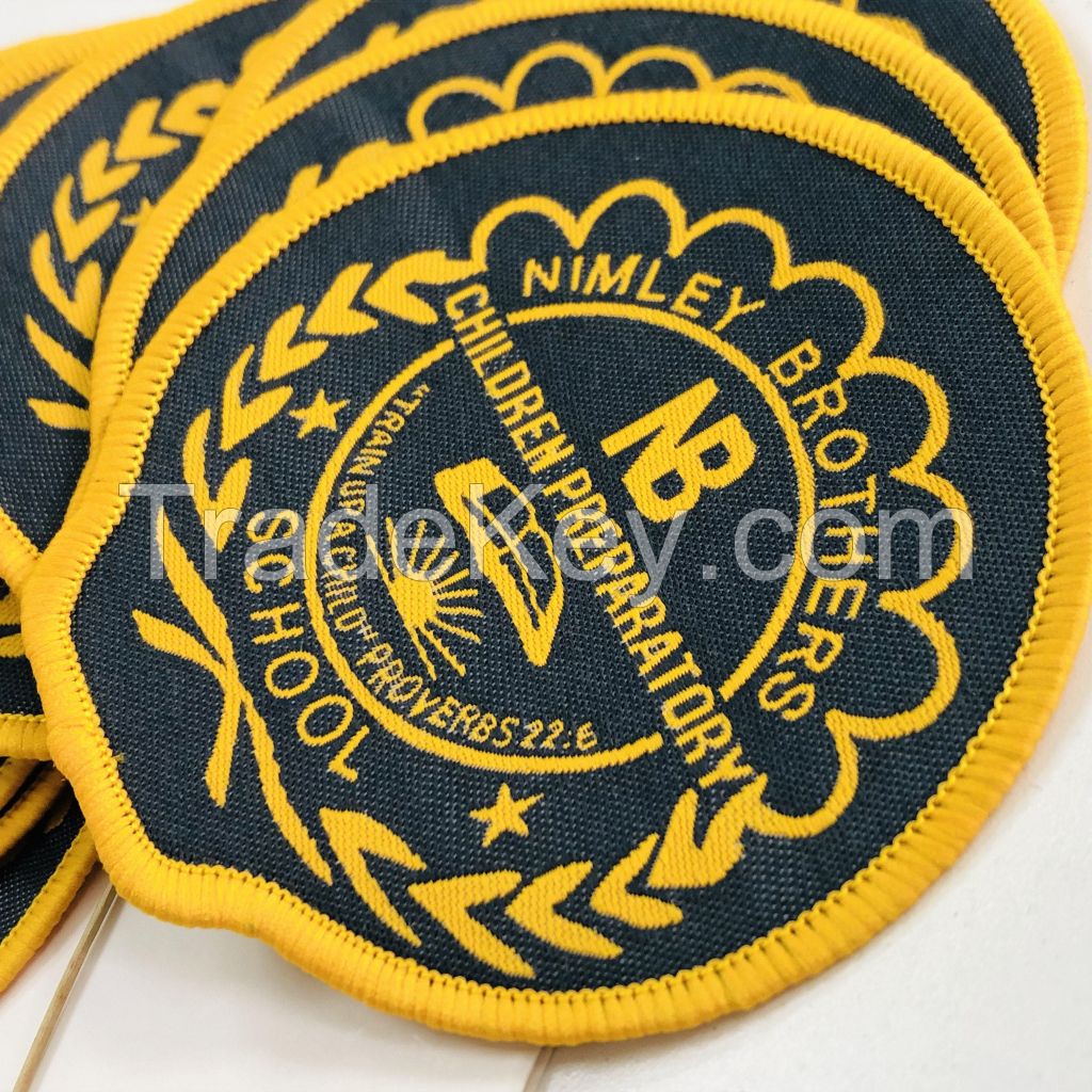 create custom patches online woven damask labels for clothing