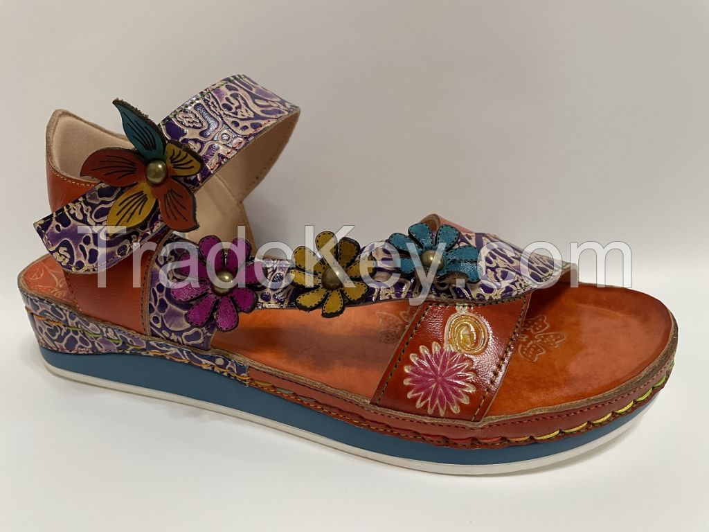 HAND MADE HAND PAINTED WOMEN SANDALS