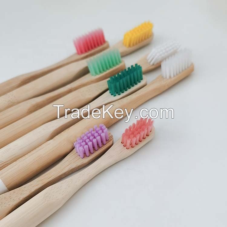 Customized Logo Packing OEM Bamboo Charcoal Bristle Bamboo Toothbrush