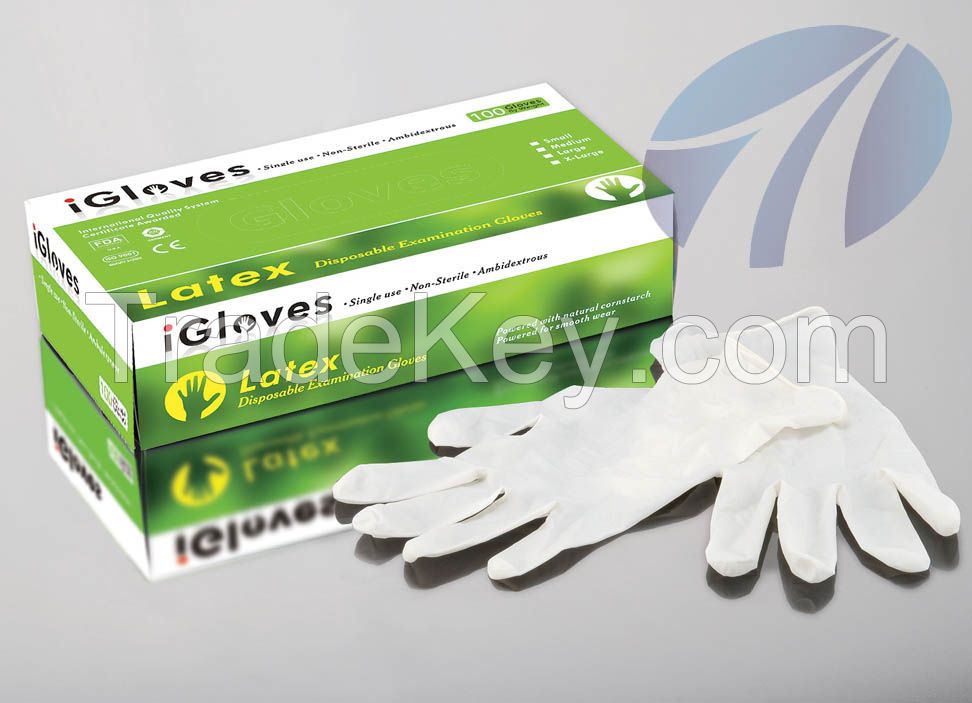 Disposable latex glovees prices guantes de latex  glovees  in Malaysia