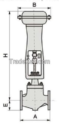 Control valves pneumatic type cage type double seat pilot type regulator for high, medium, low temperature and medium, low pressure gas or fluid