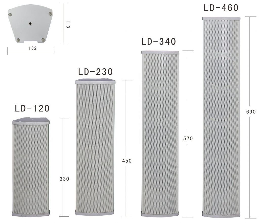 PA column speakers