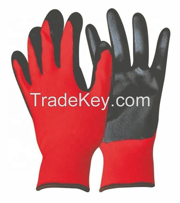 Breathable Latex Coated Crinkle Palm Garden Gloves Industrial Safety Gloves