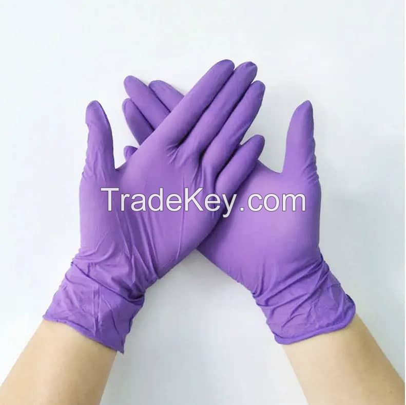 Water Proof Powder Free Disposable Nitrile Gloves Printed with logo